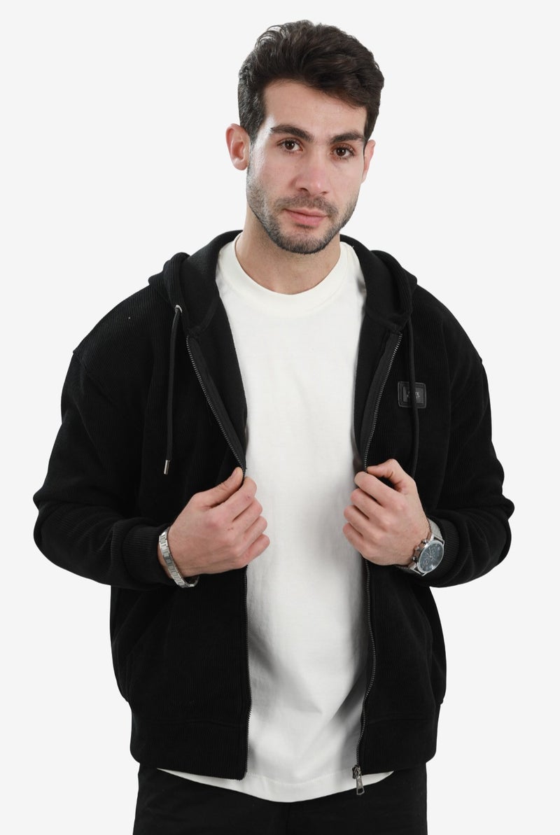 وايت رابيت هودي رجالي أساسي من وايت رابيت مبطن بفرو داخلي بسحاب كامل - Image 1